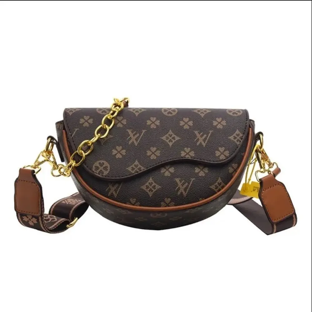 Designer Brown Monogram ShoulderCrossbody Bag - Picture 2 of 5